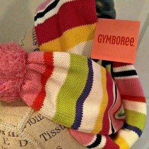 Gymboree Candy Shop 100% Cotton Knit Pompom scarf collectors item pristine 2008
